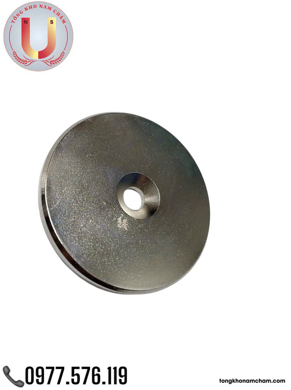 Nam châm đất hiếm, lực từ mạnh 50x5mm có lỗ