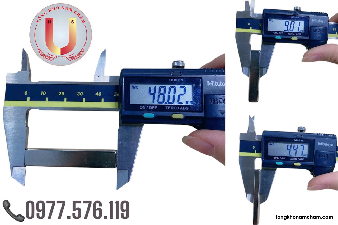 Nam châm trắng, nam châm đất hiếm lực từ mạnh 50x10x5mm