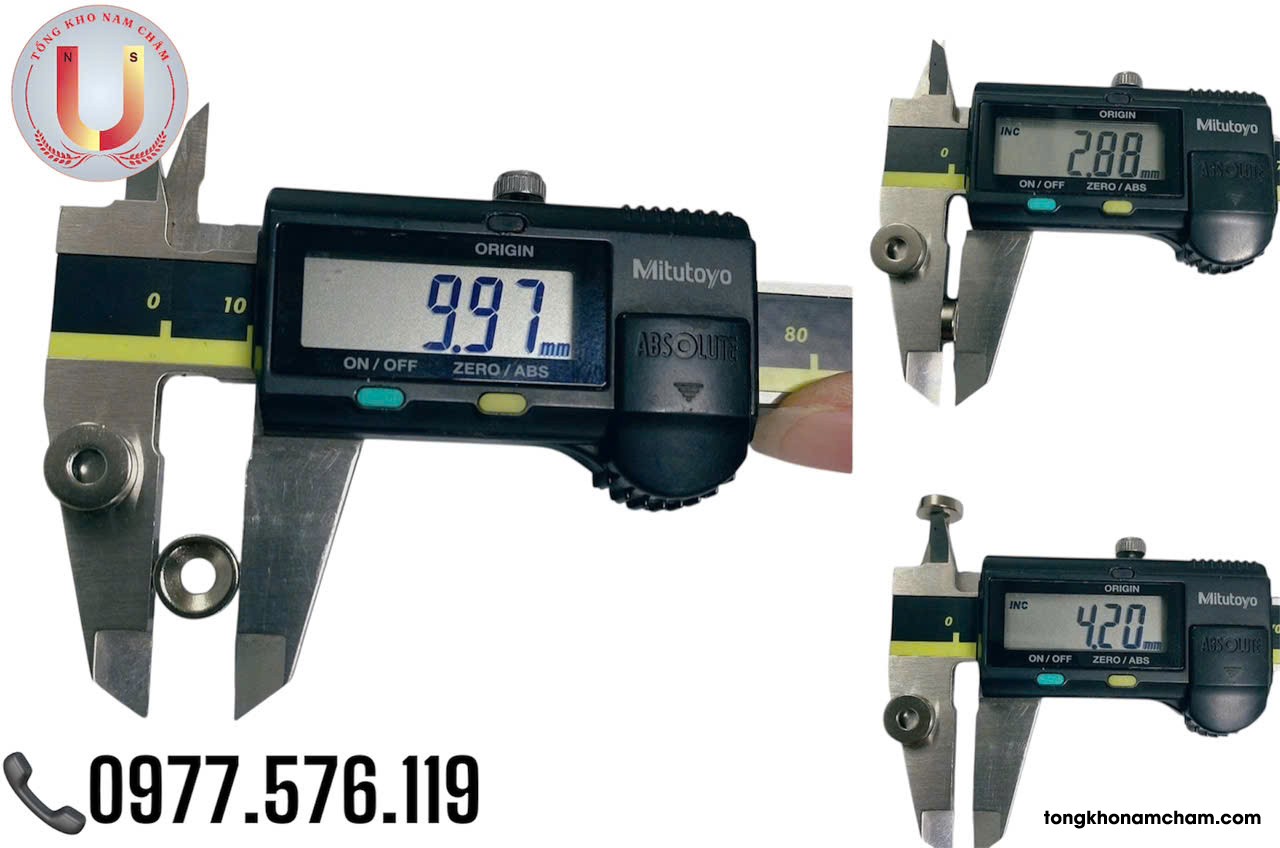 Nam châm viên đất hiếm 10x3 lỗ 4mm