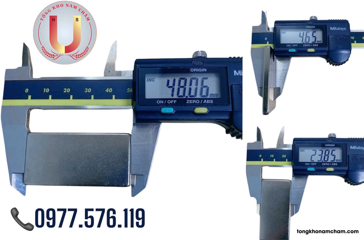 Nam châm viên đất hiếm, lực từ mạnh 50x25x5mm
