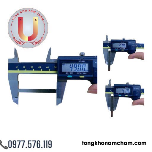 Nam châm viên đất hiếm, nam châm trắng 50x5x5mm