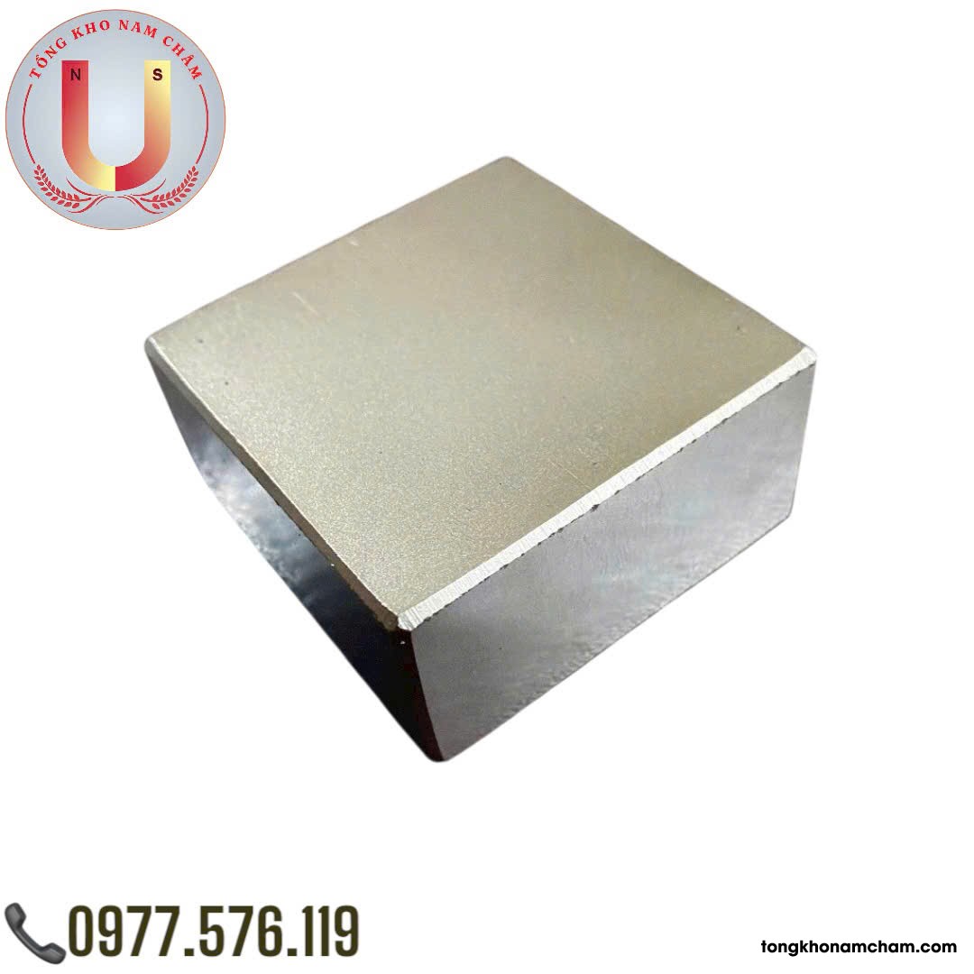 Nam châm viên đất hiếm, nam châm trắng 70x70x30mm